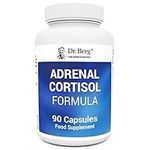 Dr. Berg’s Adrenal & Cortisol Formula - Supplement for Hormone Balance, Stress, & Focus - Support for Healthy Adrenal Gland - Vegetarian Ingredients 90 Capsules