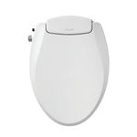 Brondell Swash Ecoseat Non-Electric Bidet Toilet Seat, White - Dual Nozzle System, Ambient Water Temperature - Bidet with Easy Installation (Elongated)