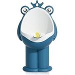 Frog Pee Training, Potty Training Urinal for Boys Kids Toddler Standing Urinal Wall-Mounted Frog Shape Pee Trainer with Funny Aiming Target (Deep Blue)