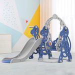 AUSADOM Kids Slide Swing with Baske