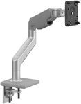 Humanscale M8.1 Adjustable Monitor Arm with Two Piece Clamp Mount and Base - Silver M81CMSBTB