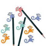 32 Pcs Pencil Eraser Toppers for Kids, 3D Cute Monkey Pencil Top Erasers Cap Erasers