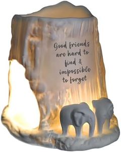 Cello Elephant Tealight Burner- Good Friends Are Hard To Find & Impossible To Forget. Porcelain Decor, Wax Melt Burners & Oil Burner. Elephant Wax Burner & Elephant Ornament & Gifts for Women.