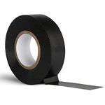 WINSOME Black Electrical Tape Waterproof Heat Resistant Tape 20m x 19mm - Strong Heavy Duty, Sticky, PVC Electric Insulation Tape for Wires, and Cables (Pack of 1)