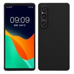 kalibri Aramid Fiber Case Compatible with Sony Xperia 1 VI - Case Super Slim Strong Protective Phone Cover - Black Matte