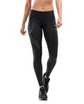 2XU Mens Light Speed Compression Tights, Black/Gold Reflective, M