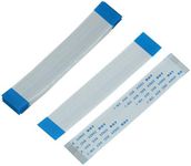 sourcing map 10 Pcs A Type FFC Flexible Flat Cable 15 Pin Flat Ribbon Cable Fop Face Connect Wire Cord, 90mm Length, 1.0 mm Spacing