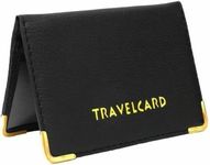 Glamified - New Leather Oyster Travel Card Bus Pass Holder Wallet Rail Card Cover CASE (Black)