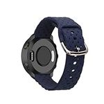 kwmobile Braided Silicone Strap Compatible with Garmin Forerunner 55 Strap - Replacement Watch Band - Dark Blue