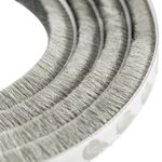 UOOOM 5m Gray 9x5mm Weather Stripping Seal Strip, Windproof Dustproof for UV Resistant, Works Perfectly With Sliding Doors/Move Windows Seal, Pile Height 5mm, Backing Width 9mm