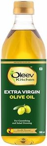 Oleev Extra Virgin Olive Oil | Cold Pressed, Imported from Spain | for Flavouring, Dips,Chutney & Salad Dressing | Anti-oxidant, Pro Health with Vitamins & Fatty Acid. | Rich In Taste, Healthy Choice-500ml
