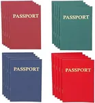 Juvale 24 Pack Blank Passport Notebook for Kids, 4.1 x 5.6 Inches, Ideal as Kid's Passport for Travel, Pretend Passport for Kid, Travel Journal & Classroom Activities, 4 Colors