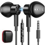 AFGHOA Ear Buds Wired 3.5mm Magnetic Noise Canceling Headphones with Microphone for Chromebook PC Laptop Google Pixel 5a 4a 3a Samsung A14 A12 A13 A15,in-Ear Earphone for iPhone 6 5 Moto G Stylus