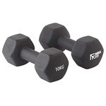 Mirafit Soft Touch Mini Hex Dumbbells - 2 x 10kg