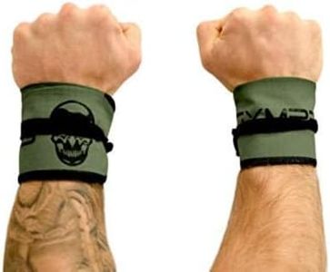 Gymreapers Strength Wrist Wraps for Cross Training, Olympic Lifting, Strength Training, WOD Workouts - Strong Wrist Support for Men and Women - Fits All Wrist Sizes | Men and Women, Ranger Green