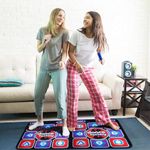 Yebutt Dance Mat for Kids and Adults - Musical Electronic Dance Mats, Double User Wireless Dancing Mat, Anti-Slip Wireless Electronic Dance Pad for TV, Soft & Cozy Playmat for Exercise & Games