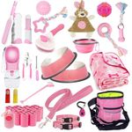 Lobeve [Upgrade Version] Puppy Kit,39 Pack Puppy Essential Starter Kit for Small and Medium Dogs,Perfect Welcome Home Gift for New Puppies (Pink)