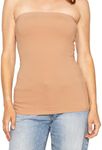 Women's Cotton Tube Top Beige 4X