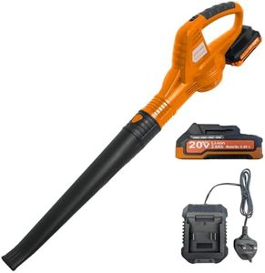 LAZY-LEAF Cordless Leaf Blower 216 km/h Air Speed - Battery-Powered Garden Blower - Portable And Lightweight Leaf Blower Cordless 1.6kg - Hand Held Blower For Leaves and Debris - Garden Tools