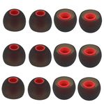 BLLQ 12PCS Replacement Ear Tips Earbuds Eartips Eargels Earpads Silicone Buds for Senso, TOZO, Sony & Other Inner Hole 3.8mm in-Ear Headphones [M]