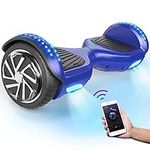 SISIGAD Hoverboard Self Balancing Scooter 6.5" Two-Wheel Self Balancing Hoverboard with Bluetooth Speaker and LED Lights Electric Scooter for Adult Kids Gift