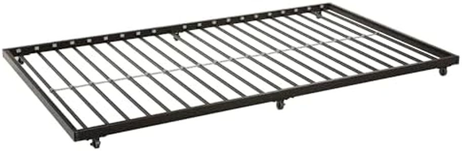 Walker Edison Twin Roll-Out Trundle Bed Frame, Black