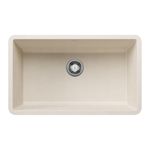 BLANCO 443083 Precis Silgranit 30” Single Bowl Undermount Kitchen Sink, Soft White