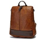 VISMIINTREND Stylish Leather Backpack Bags for Women and Teens Girls | Handbag | Shoulder | Ladies Purse | Everyday Use | Office | College | Travel | Work | Birthday Gifts for Wife | Sisters (Tan)