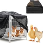 Amakunft Pet Shade Cloth 90% UV Block Sun Shade Cover for Rabbit, Guinea Pig Pen, Dog Kennel, Chicken Coop, Outdoor Pet Playpen Cover, Heavy Duty, Breathable Black Mesh (3.3X6.6 FT)