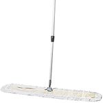 Tidy Tools Commercial Dust Mop & Floor Sweeper, 48 in. Dust Mop for Hardwood Floors, Reusable Dust Mop Head, Extendable Mop Handle, Industrial Dry Mop for Floor Cleaning & Janitorial Supplies