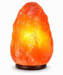 Solmist 2-3 KG Pink Himalayan Rock Salt Lamp - Natural Hand Crafted with Complete Electric Fitting - Wooden Base Calming Atmosphere Night Lamp - Great as a Gift - UK Switch [Energy Class G]