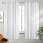 BGment White Back Tab Curtains for 