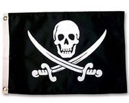 usep Jolly Roger Calico Jack Rackham Pirate 12x18 Boat Flag Indoor/Outdoor