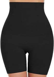 SIMIYA High Waisted Tummy Control Body Shaper, Comfy Tummy Control Knickers, Shapewear for Women Control Underwear, Seamless Shaping Boyshorts Panties, Black S
