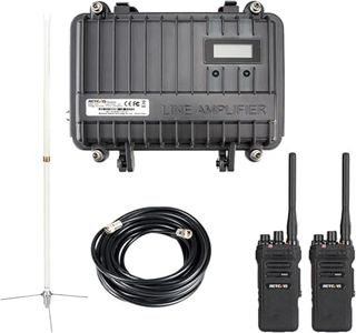 Retevis RT97 GMRS Repeater Kit, Long Range Full Duplex Mobile Repeater(1 Pack) and NR30 GMRS Radios(2 Pack), for Outdoor Countryside Mountain