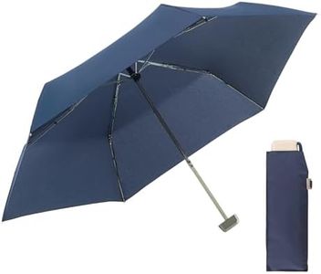 Doppler Regenschirm Traveler Slim in Navy I Flacher Schirm klein & kompakt I Taschenregenschirm I Leichter Taschenschirm für Reisen & für Unterwegs I Einfach zu Öffnen & zu Schließen