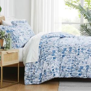 Southshore Fine Living, Inc. Abstract Blue Duvet Cover Queen Size/Full Size - Premium Quality Full/Queen Bedding Set, Easy Care - 1 Duvet Cover Full/Queen, 2 Pillow Shams - Rhythm Blue