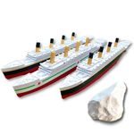 3Pack TitanicToyCo RMS Titanic Model Ship & Britannic & Olympic 8" Assembled Titanic Toys For Kids, Historically Accurate Titanic Toy, Titanic Ship, Titanic Cake Topper, Titanic Figurine, Titanic Boat