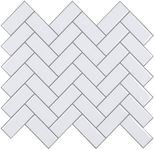 CHIHUT 16 Sheets Peel and Stick Backsplash Tile for Kitchen Self Adhesive Herringbone Subway Wall Tiles 12''x12'' White Waterproof Stick on Back Splashes for Bathroom Laundry Room Bedroom Shower Walls