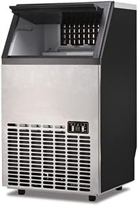 Maxkon Freestanding Ice Maker Freestanding, Commercial Ice Machine, 60kg/Day, Stainless Steel Ice Machine with 15kg Capacity, Ideal for Restaurant, Bars, Home and Offices, includes Scoop