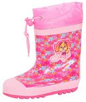 Paw Patrol Girls Tie Top Wellies Warm Lined Skye Wellington Boots for Kids Snow Shoes EU 25 / UK 8 Child Multi