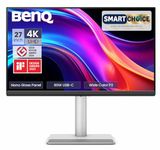 BenQ MA270UP (Smartchoice) 27” 4K 3840x2160 IPS Nano Gloss Monitor for MacBook, Dual USB-C 90W/15W PD, Mac Color Match, 450 nits, Mac Controls, Ergonomic Design, 3W x2 Speakers, 95% P3 Colors(Silver)
