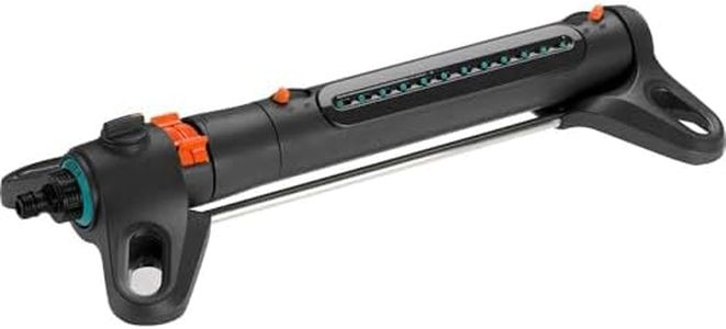 Gardena G18710-34 Oszillierendes Beregnungsset Aquazoom S Anpassbar an Gärten von 9 bis 150M2 Breite bis zu 15 Meter und Länge bis zu 10 Meter Länge und Breite einstellbar Set aus 16 Einheiten