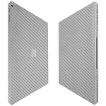 Skinomi TechSkin - Microsoft Surface Book 2 Screen Protector (15") + Silver Carbon Fiber Full Body Skin / Front & Back Wrap Clear Film / Ultra HD and Anti-Bubble Shield