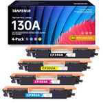 130A Toner Cartridges High Yield Replacement for HP 130A CF350A CF351A CF352A CF353A Toner Color Pro MFP M177fw M176n M177 M176 Printer 4 Pack (Black Cyan Magenta Yellow)