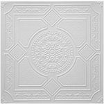 Styro Pro Decorative Styrofoam Ceiling Tiles to Cover Popcorn, pack of 16 (covers 43 sq.ft.) Easy DIY Glue up Application on Any Flat Surface or Popcorn Ceiling. model #RM 30