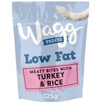 Wagg Low Fat Meaty Bites Turkey & Rice Dog Treats 125g (Pack of 7) - Oven Baked