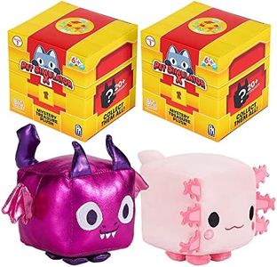 PET SIMULATOR X - Mystery Treasure Plush 2-Pack (Two 4'' Tall Plushies, Series 1) [Includes DLC] Gold