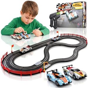 Slot Car Race Track Sets, Electric Race Car Track Set, 2 High Speed Tracks