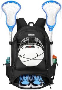 LARIPOP Turf Lacrosse Bag - Extra Large Hockey Backpack Bag for Lacrosse Equipment with Two Stick Holders and Compartment